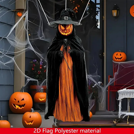 Halloween Horror Evil Pumpkin Man Hanging Indoor & Outdoor Halloween Decorations