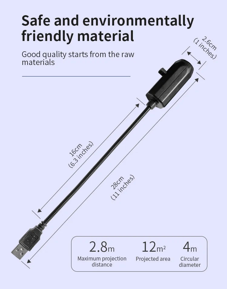 Halloween USB Projector Light Skull NightLight Ghost LED Lamp 360Degree Rotating Switchable Pattern Design Dark & Night Ambiance