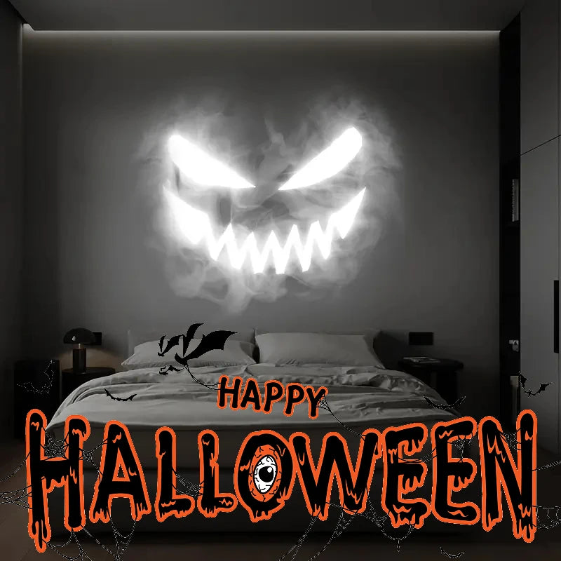 Halloween USB Projector Light Skull NightLight Ghost LED Lamp 360Degree Rotating Switchable Pattern Design Dark & Night Ambiance