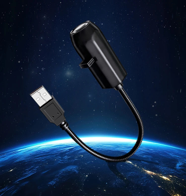 Halloween USB Projector Light Skull NightLight Ghost LED Lamp 360Degree Rotating Switchable Pattern Design Dark & Night Ambiance