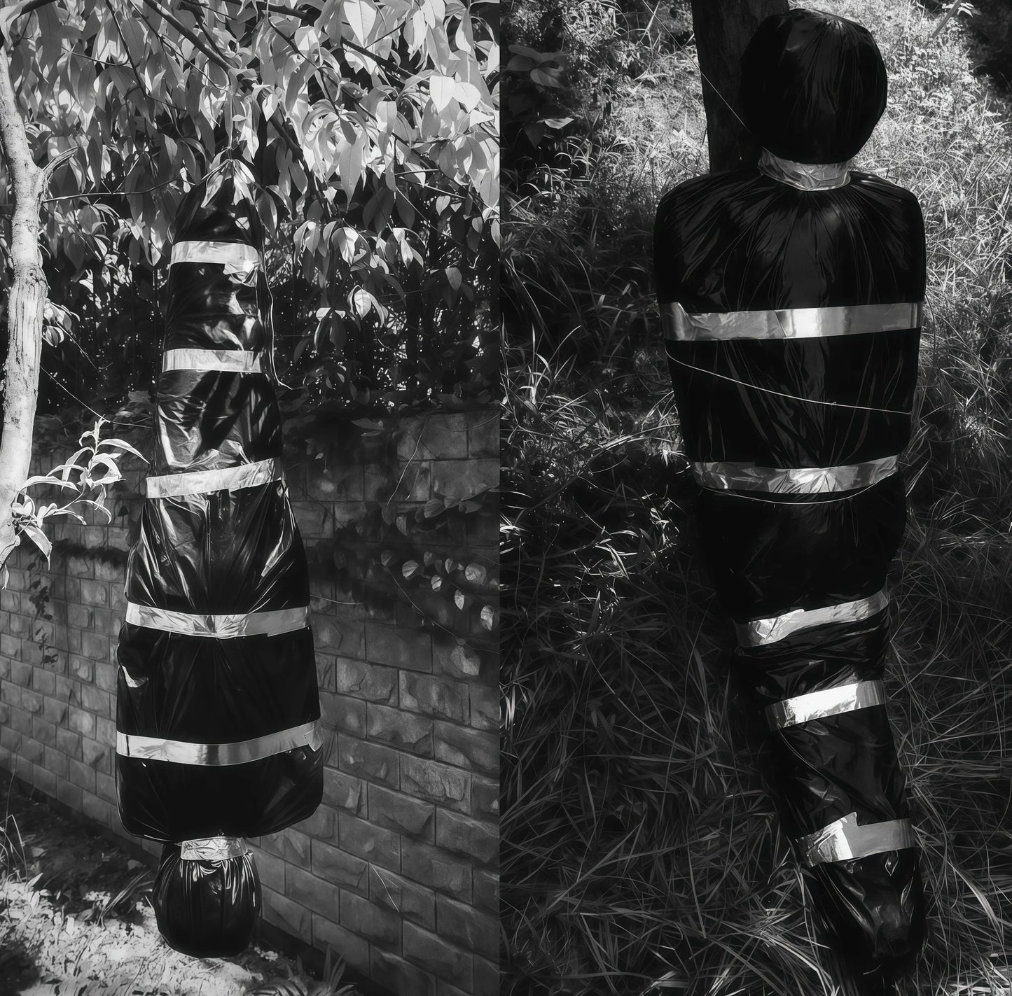 150cm/5ft Hanging Corpse Dead Victim Props, Scary Haunted Creepy House Halloween Decorations, Outdoor Halloween Yard Decorations